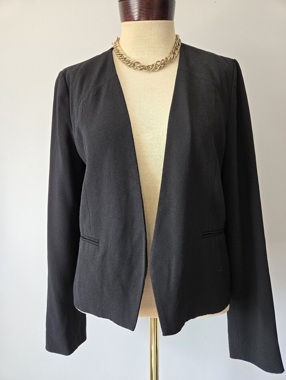 Judith & CharlesBlack Open-Front Women's Blazer Jacket. Size 10